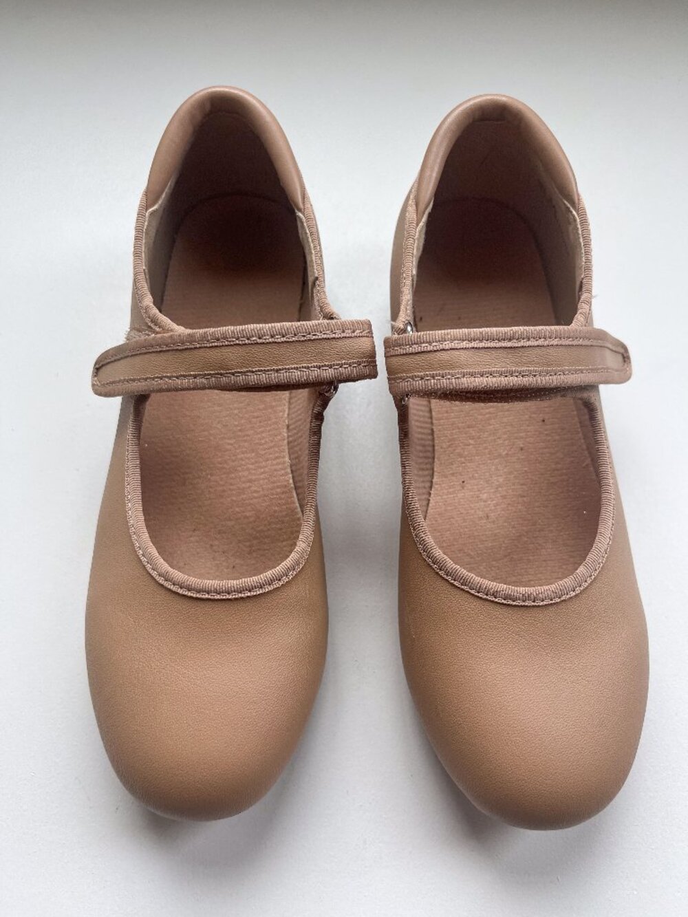Mary Jane Velcro Closure Tan Girls Size 3 Tap Shoe